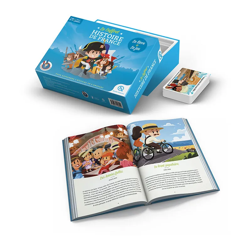Coffret Livre + Jeu Histoire de France - 7+-0
