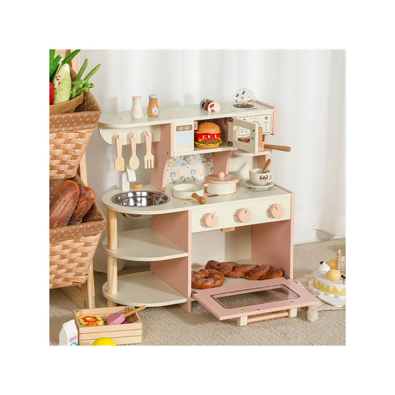 Cuisine en bois avec accessoires - 54x23x47cm-3