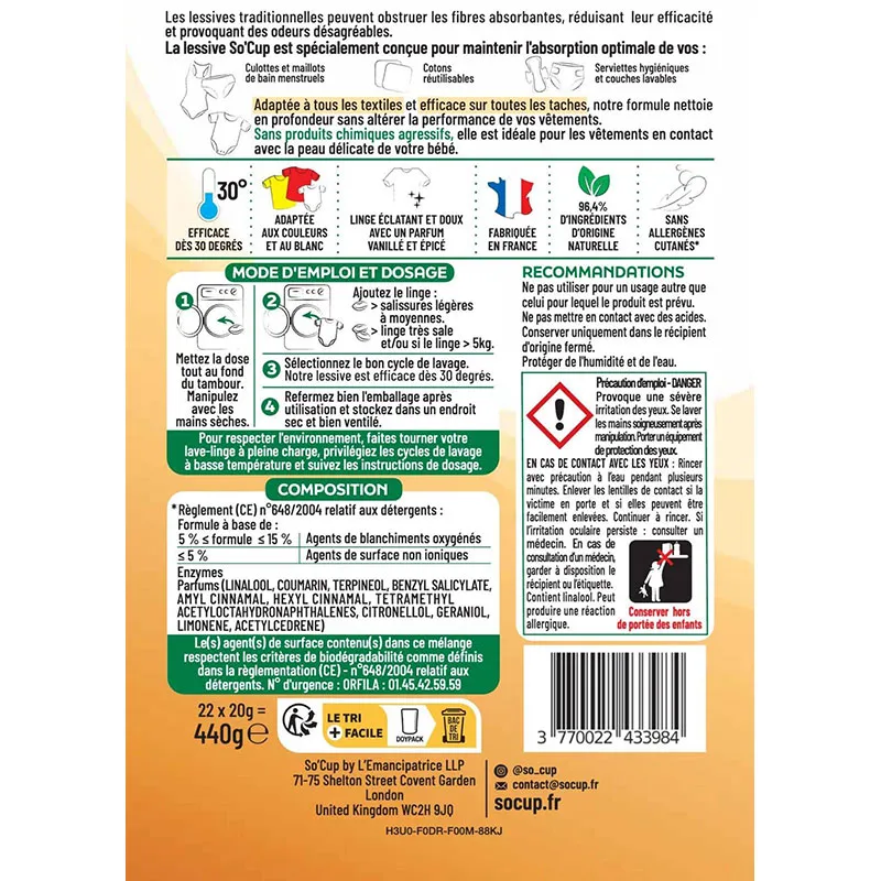 Lessive en Doses Vanille Envoûtante - 22 doses-2