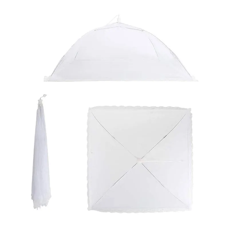 Cloche alimentaire pliable en maille - 32x32cm-13