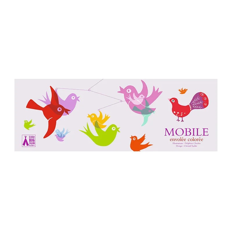 Mobile papier Envolée colorée - 0m+-2