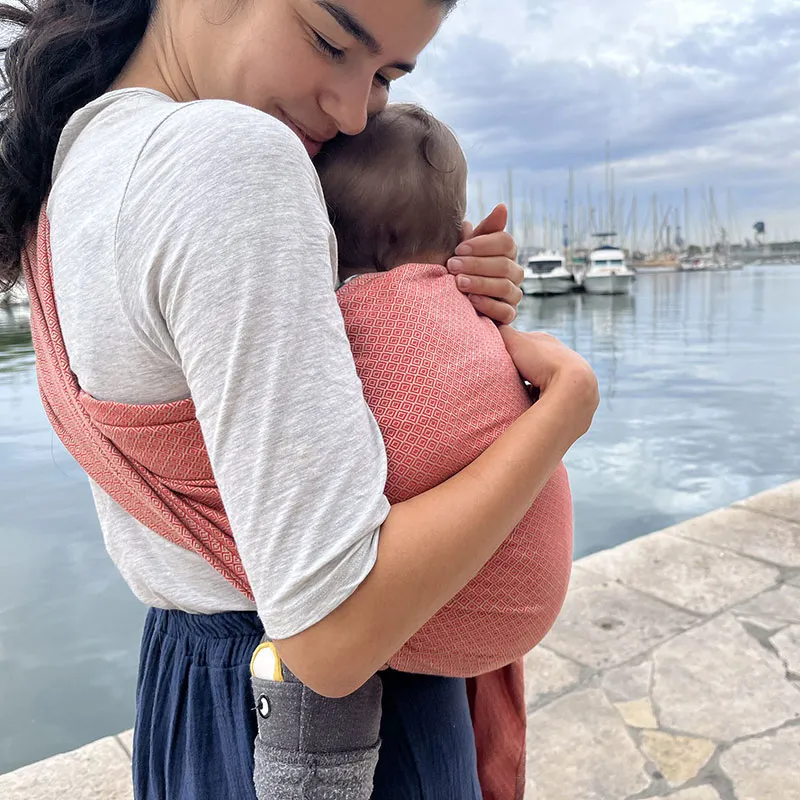 Écharpe Ring Sling - Coral-Sand Pink-4