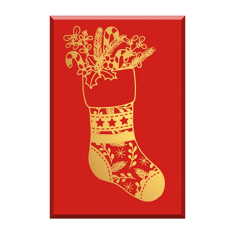 Tampon bois Taille D Botte de Noël - 14+-0