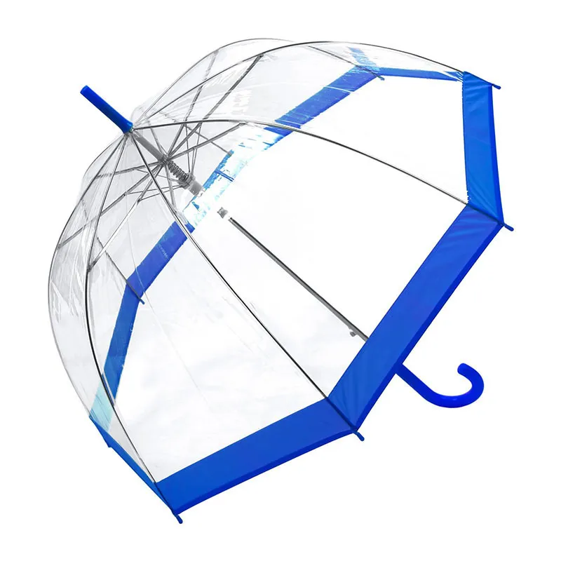 Parapluie cloche auto. Susino - Transparent/Bleu-0