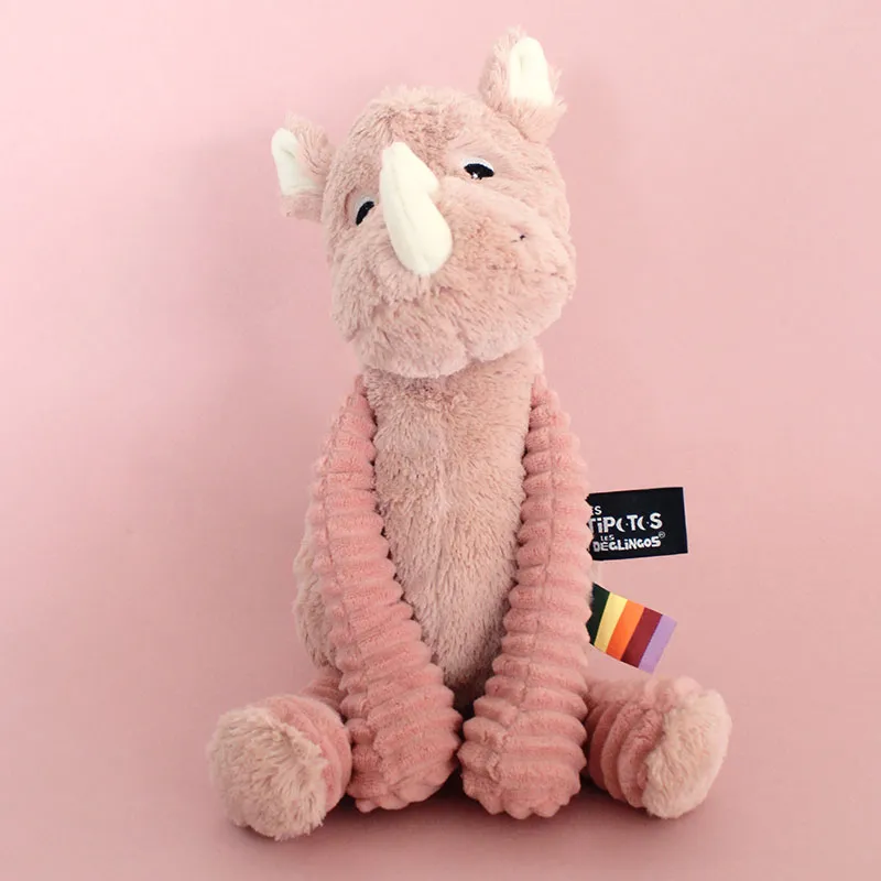 Peluche Grosbisou le Rhino Rose - 35cm-1