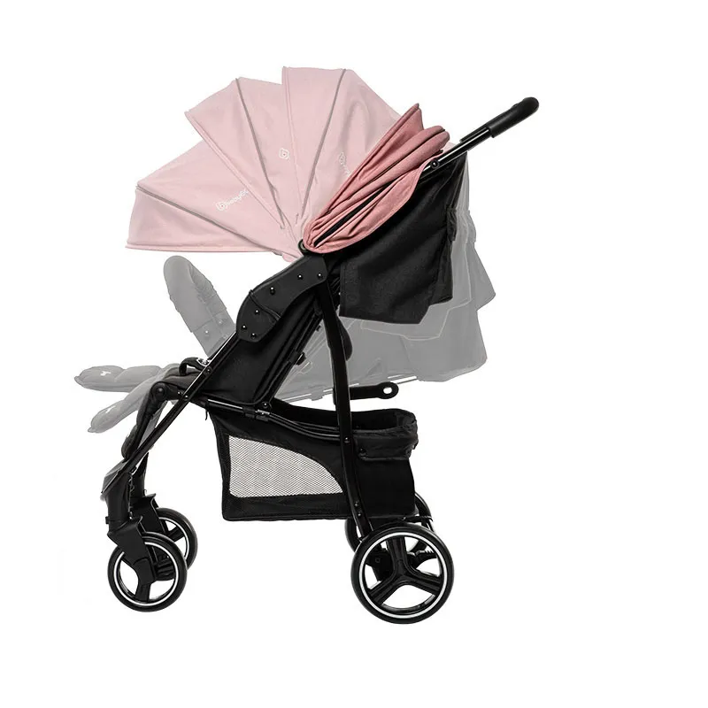 Poussette Compacte Basket Rose Chiné - 0m+-3