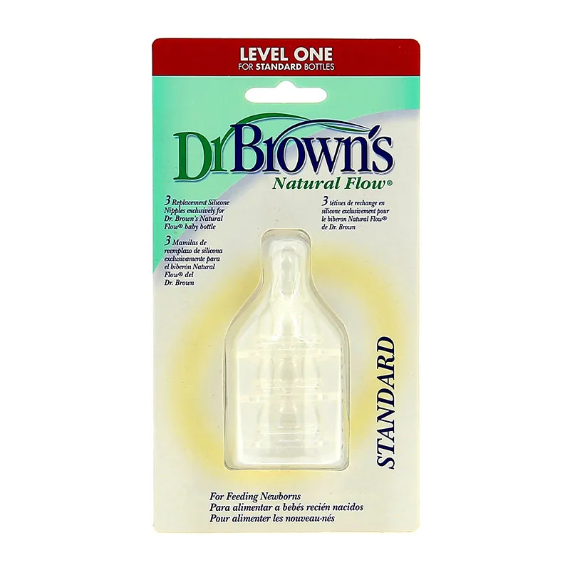 Lot de 3 tétines pour biberons en verre à goulot étroit-0