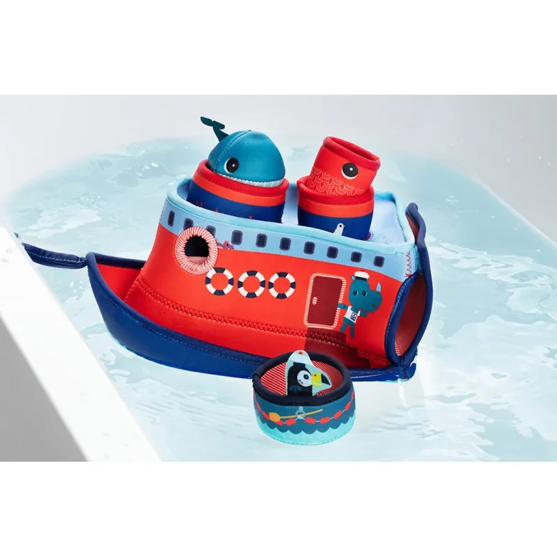 Jeu de bain Le Navire de Marius le Rhinocéros - 18m+-3