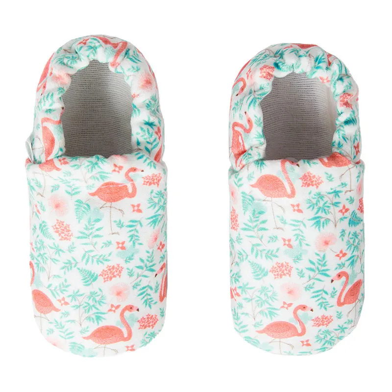 Chaussons Coton Flamant rose - Blanc/Bleu/Rose-3