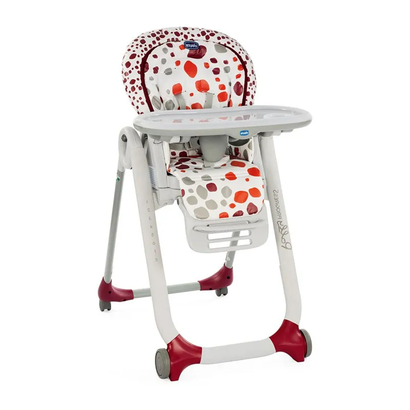 Chaise haute Polly Progres5 Cherry - 0m+-0