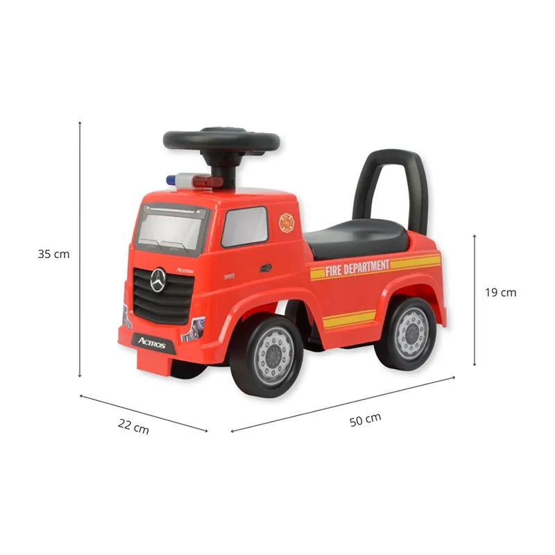 Porteur Mercedes-Benz Actros Camion de pompiers Rouge - 12m+-10