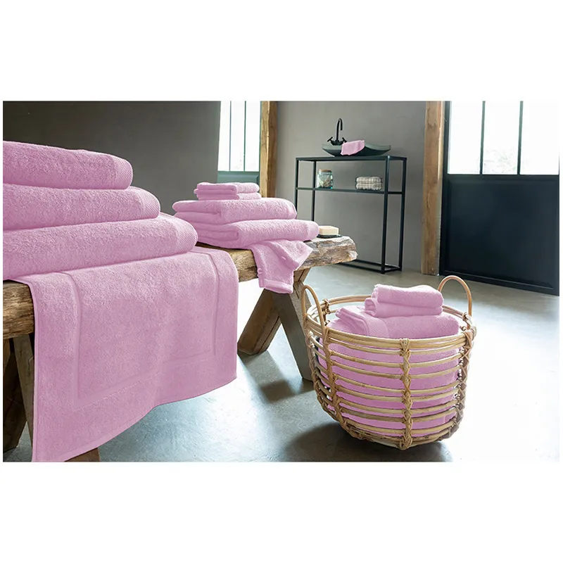 Serviette de toilette Coton Rose poudré - 50x100cm-1