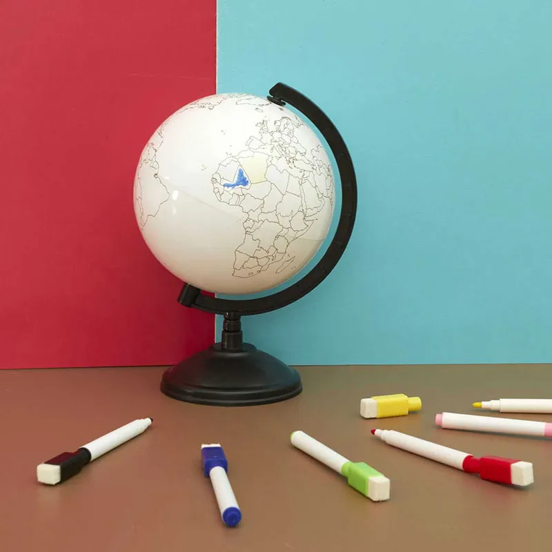 Globe rotatif & Feutres à personnaliser - 22cm-1
