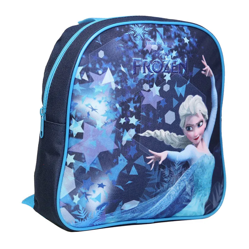 Sac à dos goûter maternelle La Reine Des Neiges Bleu - 24x24cm-2