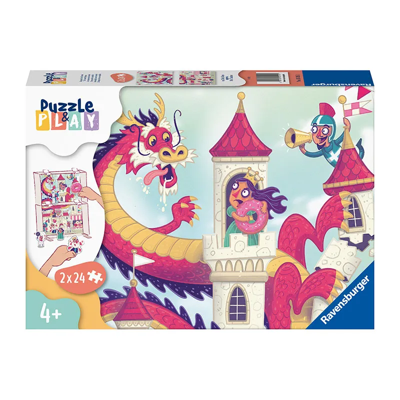 2 Puzzles 24pcs Puzzle & Play Royaume des donuts - 4+-0