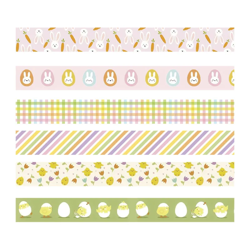 Rubans adhésifs Pâques 6pcs - 3+-3