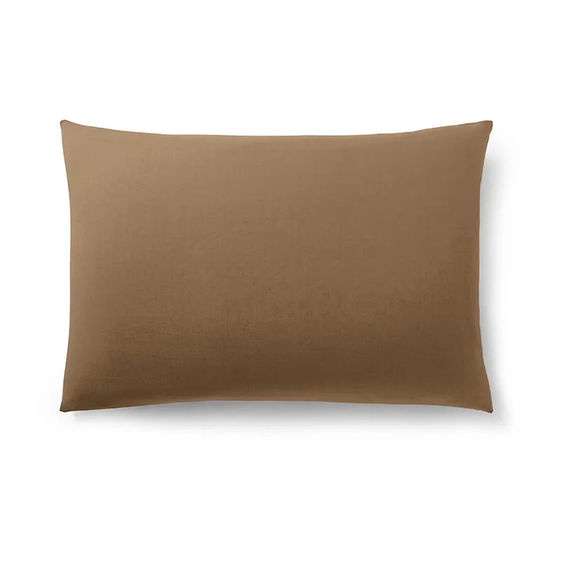 Taie d'oreiller Coton Taupe-0