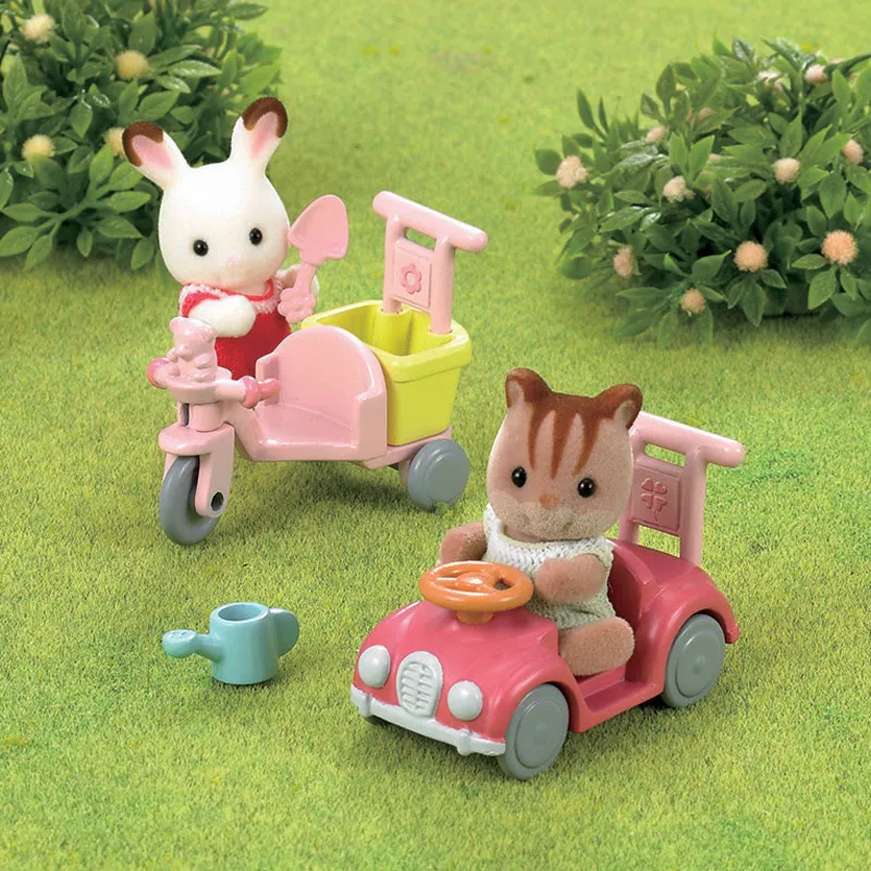 Tricycle & mini voiture + 3 figurines - 7pcs-1