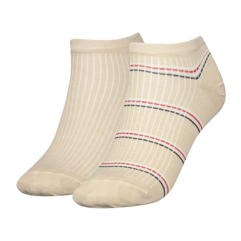 2 paires de chaussettes pour baskets Tencel Femme - Beige - TOMMY HILFIGER-0