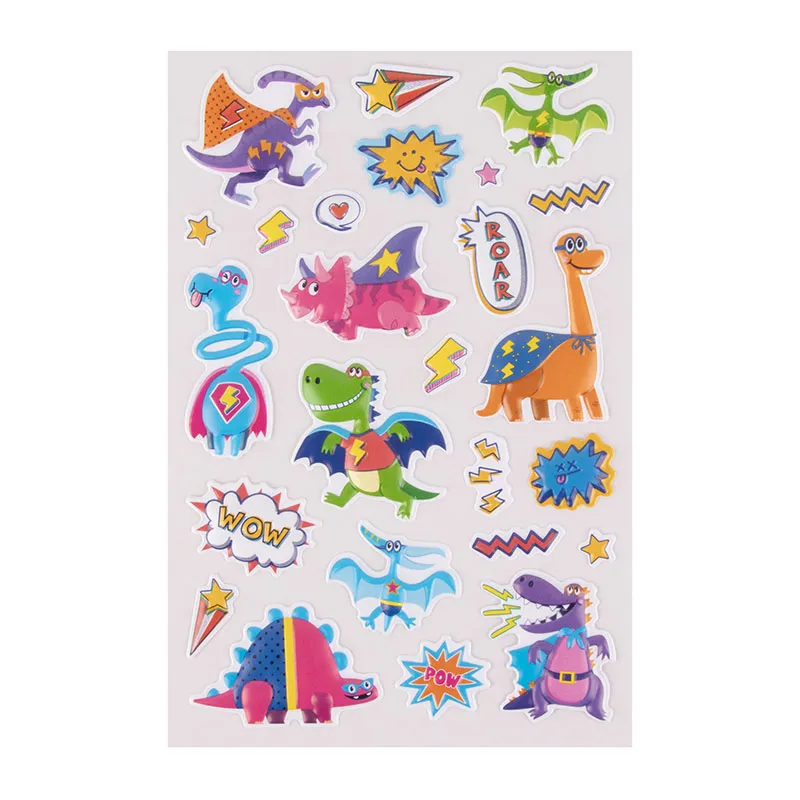 125 Stickers Super-héros Dinos - 36m+-1