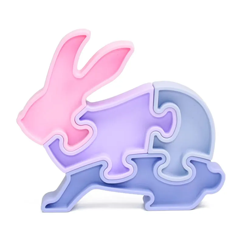 Puzzle 3D Lapin Violet 4pcs - 12m+-0