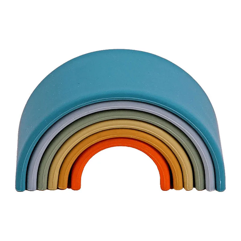Jouet Silicone Petit arc-en-ciel Nature - 0m+-1