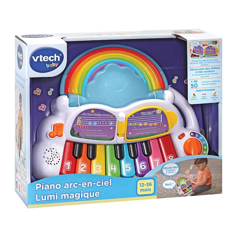 Piano Arc-en-ciel Lumi Magique - 12m+-3