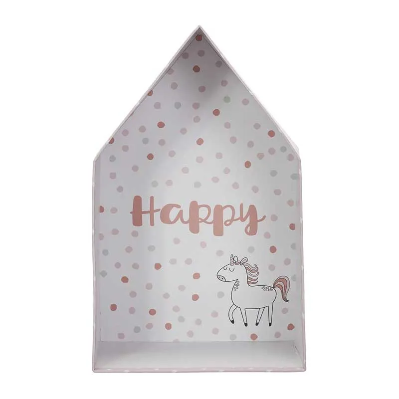 3 Boites gigognes maison Rose - 20x12x32cm-2