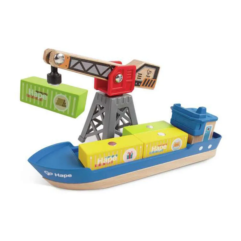 Bateau cargo et grue - 36m+-0