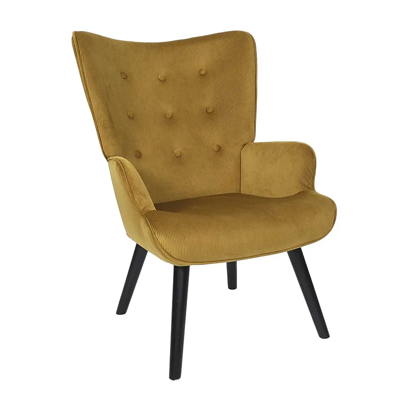 Fauteuil de salon Giulia Jaune - 68x76x96cm-1