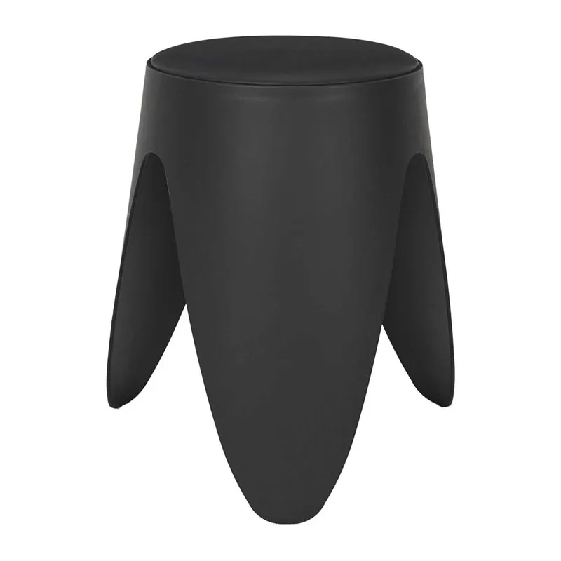 Tabouret empilable Eve Noir - 46cm-0
