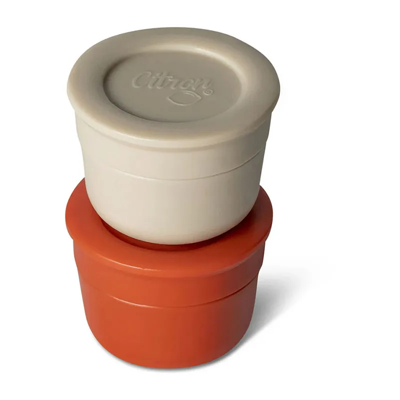 Set de 2 récipients à sauce 16ml - Brique/Beige-2