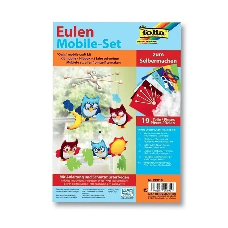 Kit créatif Mobile à fabriquer - Chouettes-0