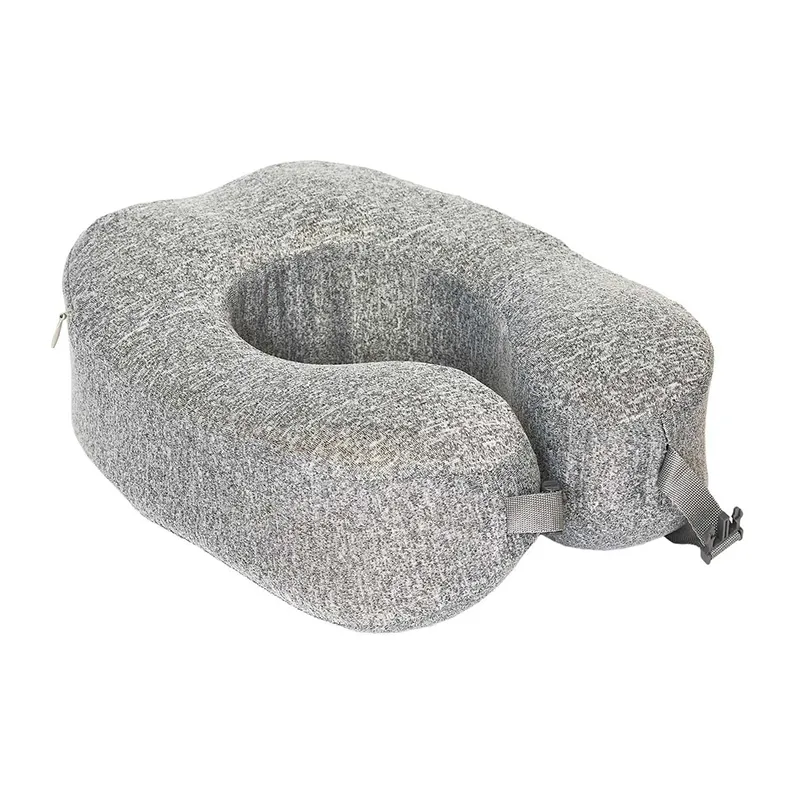 Coussin de voyage mémoire de forme - Gris-1