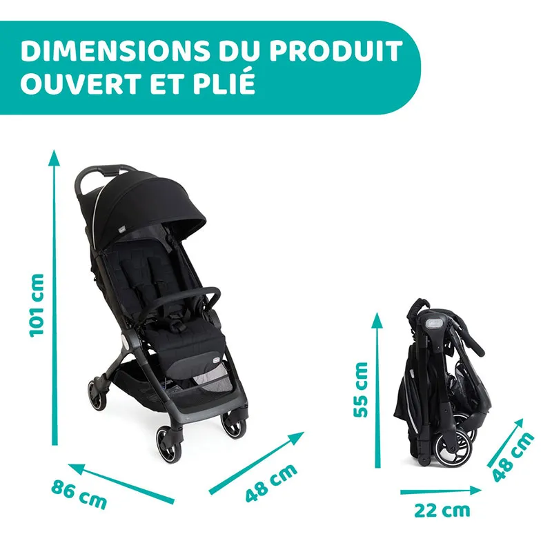 Poussette Compacte We Black - 0m+-10