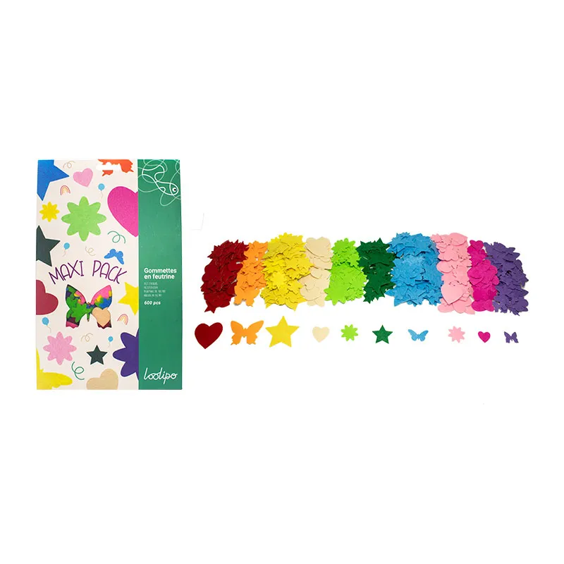 Gommettes feutrine Printemps 600pcs - 3+-0