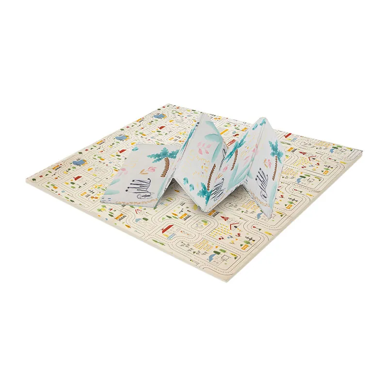 Tapis de jeu pliable XXL Animaux-Ville - 200x180 - 0m+-0