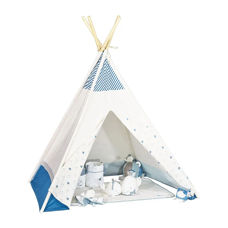 Tipi Blue baleine - 160x110x110cm-1