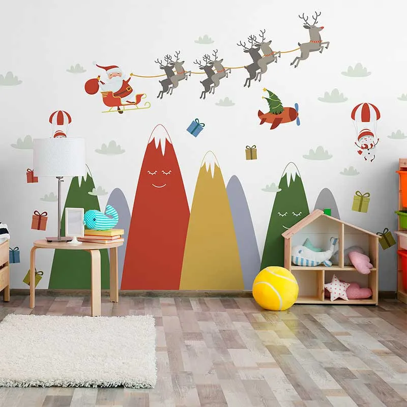 Stickers - Montagnes scandi. Joyeux Noël-0
