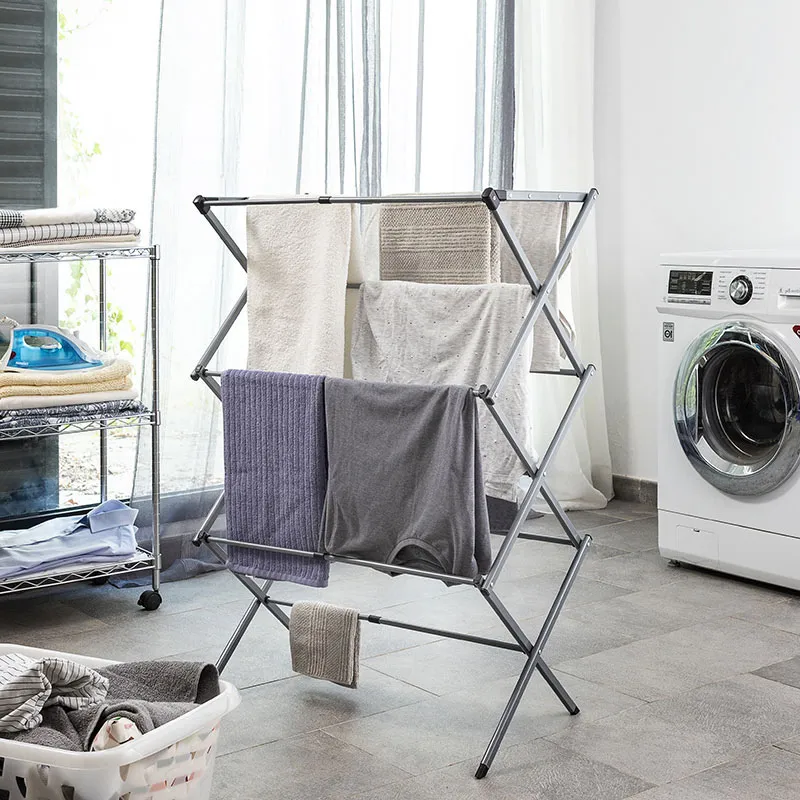 Séchoir à linge 3H pliable/extensible Cloxy - 74x103x38cm-0
