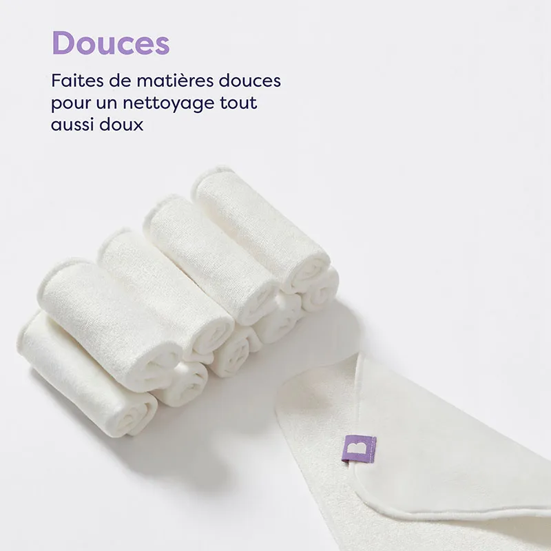 10 Lingettes lavables Révolutionnaires Extra+ - Neige-2