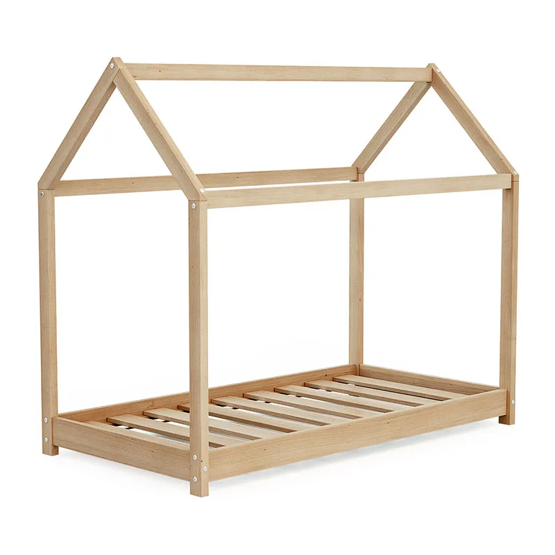 Lit Cabane Bébé Bois - 70x140cm-3