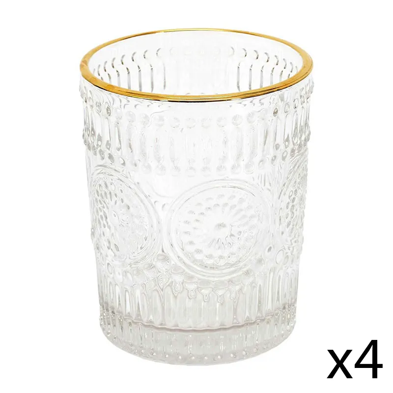 4 Verres Liseré Doré - 25cl-0