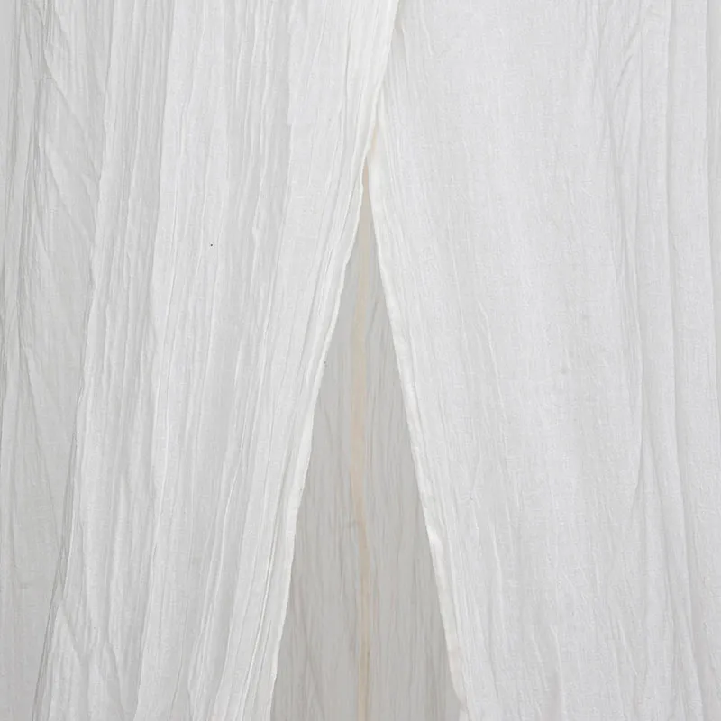 Ciel de lit double Gaze de coton Blanc - 250x50x350cm-2