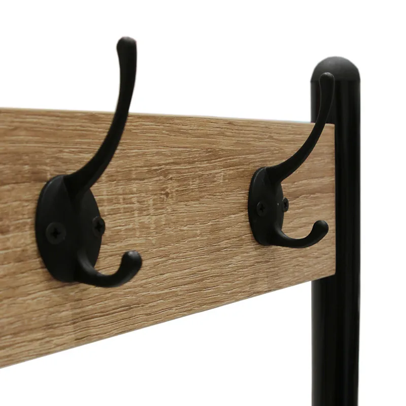 Meuble porte-manteau Bois/Métal - 60x175cm-4