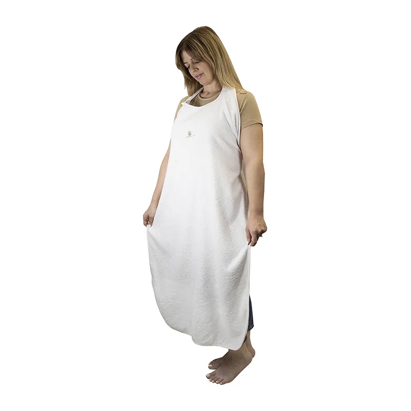 Tablier de bain Coton BIO Blanc - 70x100cm-3