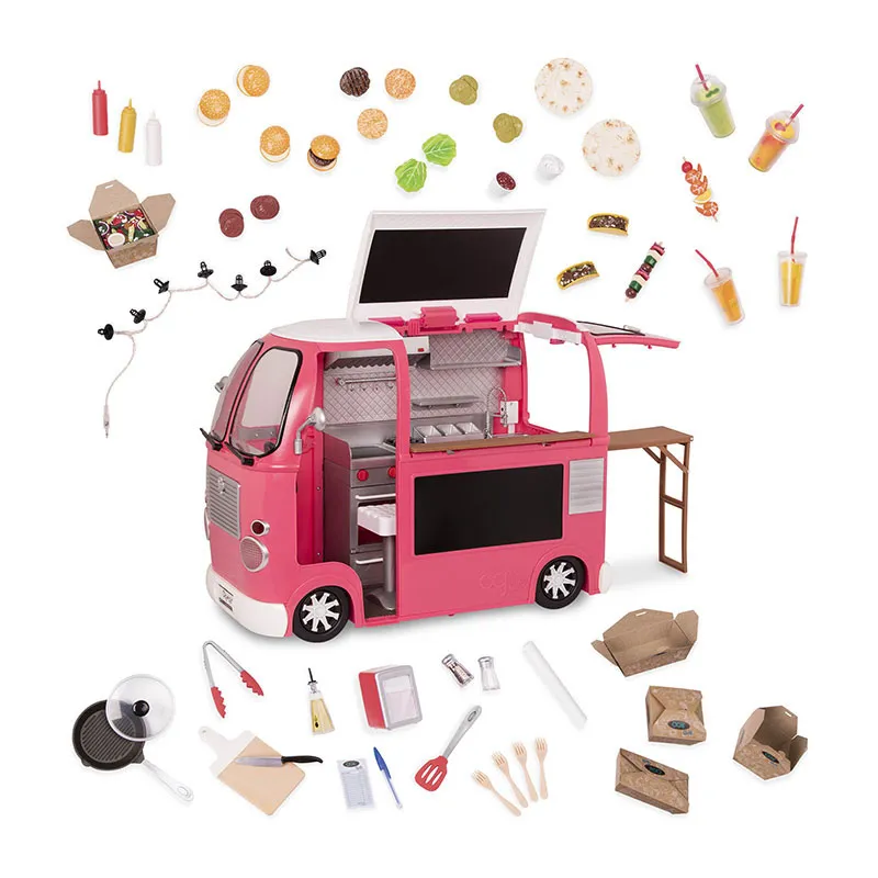 Foodtruck Rose & Accessoires - 75pcs-2