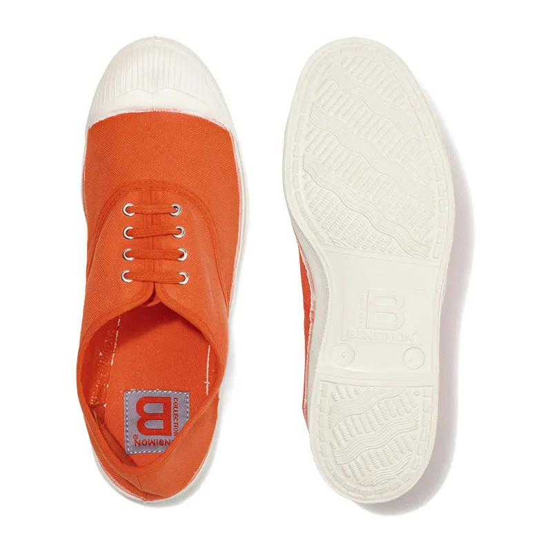 Tennies à lacets Femme - Coquelicot-1