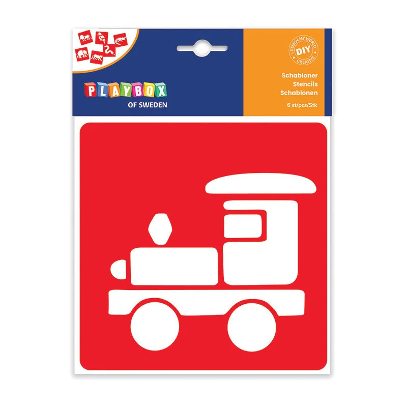 Pochoirs Transports - 6pcs-1