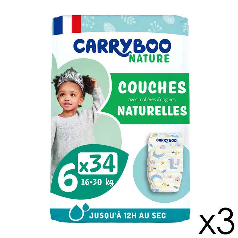 Couches Peaux Sensibles Naturelles T6/16-30kg - 102 couches-6